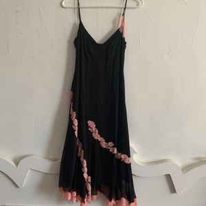 BCBGMAXAZRIA Black/Pink LACE DRESS